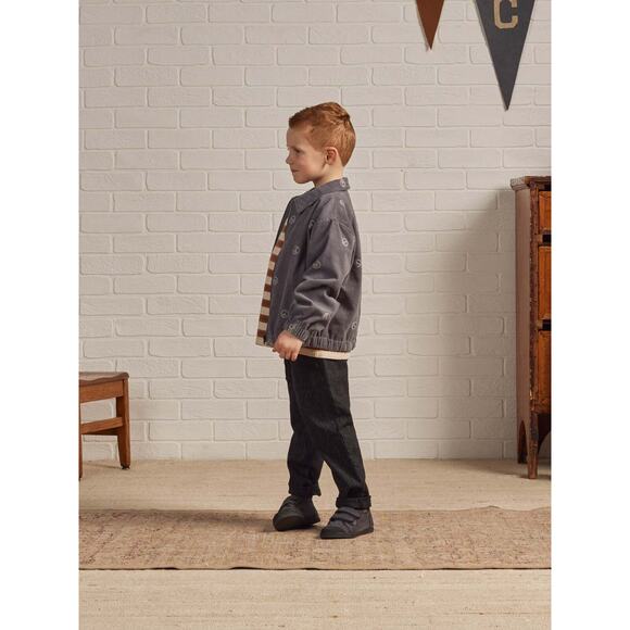 NWT NEW Rylee + Cru Peace Sign Corduroy Bomber Jacket Sz 8-9 - Picture 2 of 7